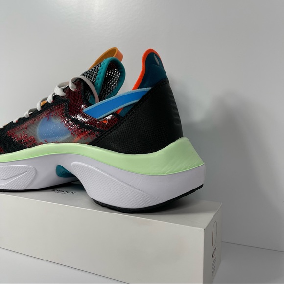 NIKE N110 D/MS/X DIMSIX FLYKNIT MENS RUNNING SHOES SIZE 10 BLACK BLUE RED NEW - Picture 10 of 10